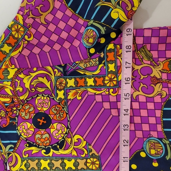 SaraStephen Multicolor graphic print dots checks tassels curliques Sm - Picture 4 of 6